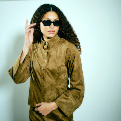 Leia faux suede shirtThumbnail 