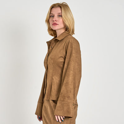Leia faux suede shirtThumbnail 