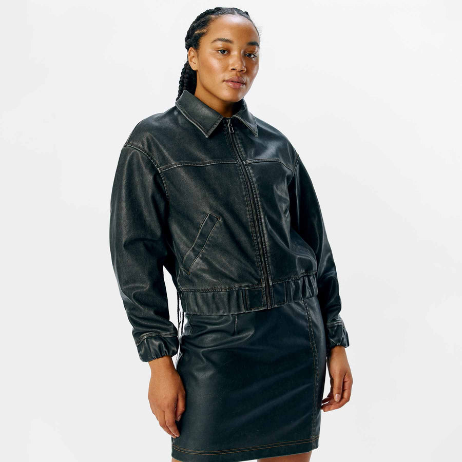 Objscarlet biker jacket