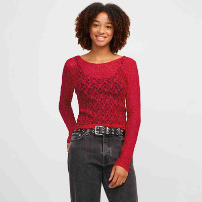 Jxleah lace ls deep back topThumbnail 