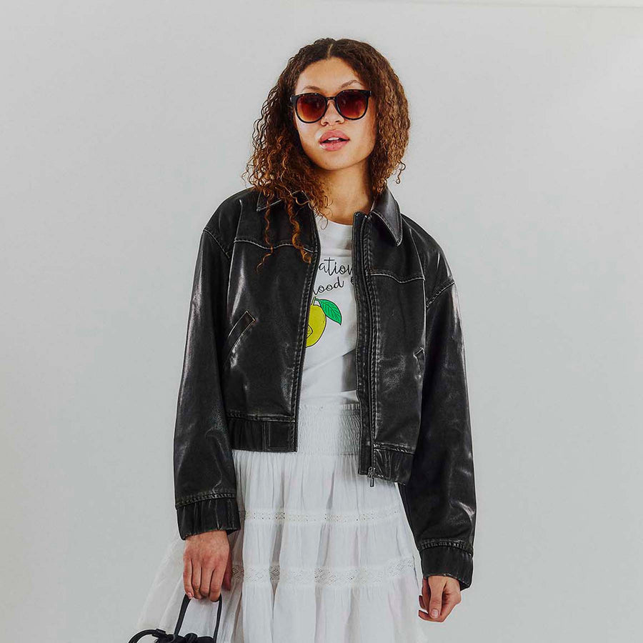 Objscarlet biker jacket