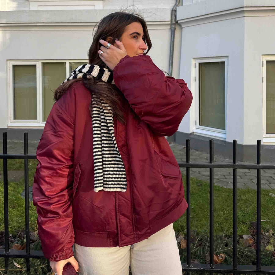 Objmary oversize bomber jacket