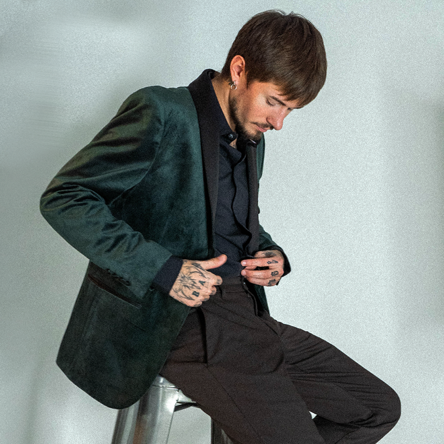 Velour blazer
