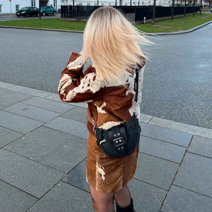 Jxhannah cow leather skirt