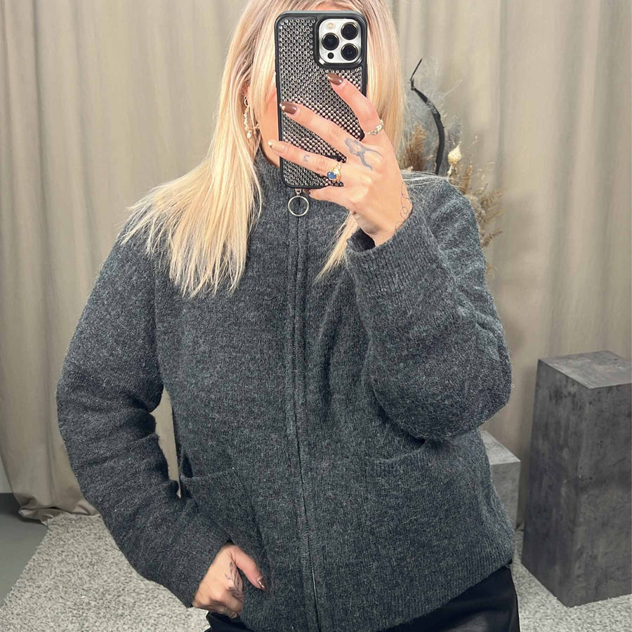 Jxevi zip cardigan knit