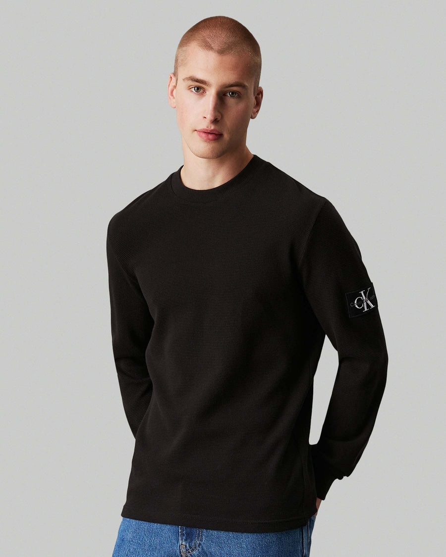 Badge waffle ls tee