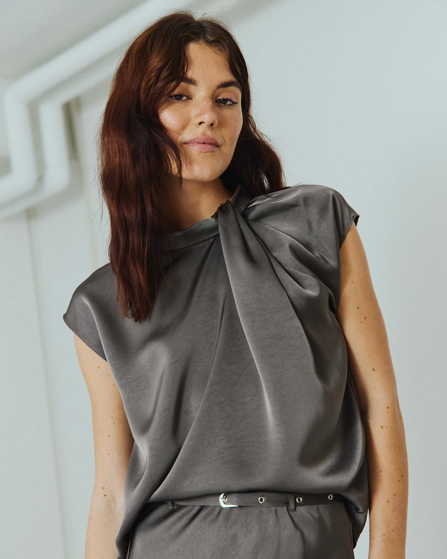 Elvira satin blouse