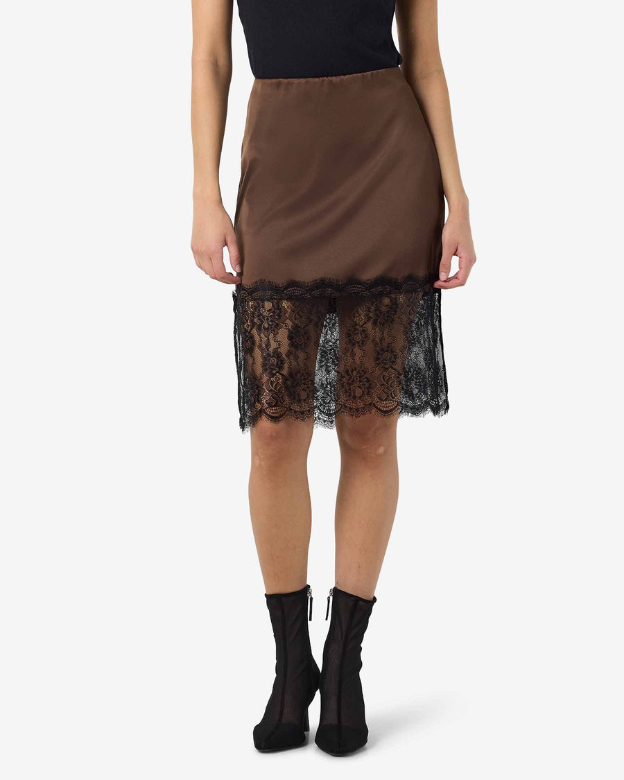NMINFERNO SATIN LACE SKIRT