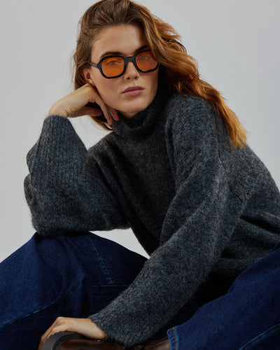Nona fluffy highneck knitThumbnail 
