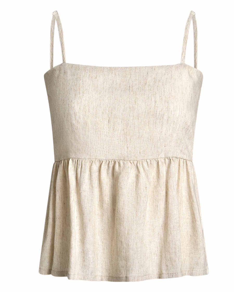 Purlelly linen top