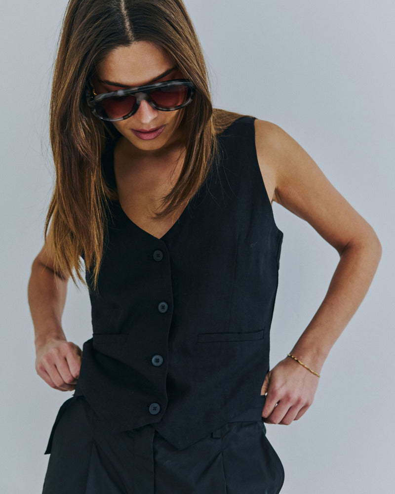 Puragnes linen vest