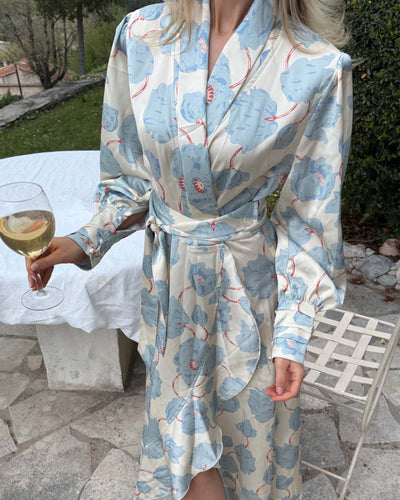 Signeic long wrap dressThumbnail 