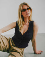 Sara crepe vest