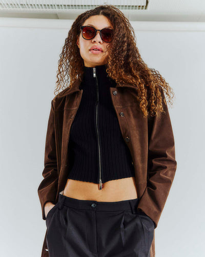 Ava fake suede jacketThumbnail 