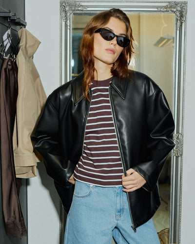 Joy faux leather jacketThumbnail 