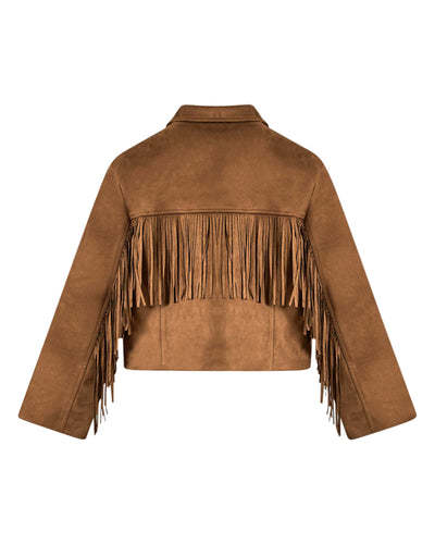 Amy faux suede fringe jacketThumbnail 